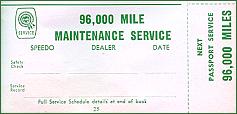 96,000 mile service voucher