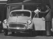 Morris Minor and salesman