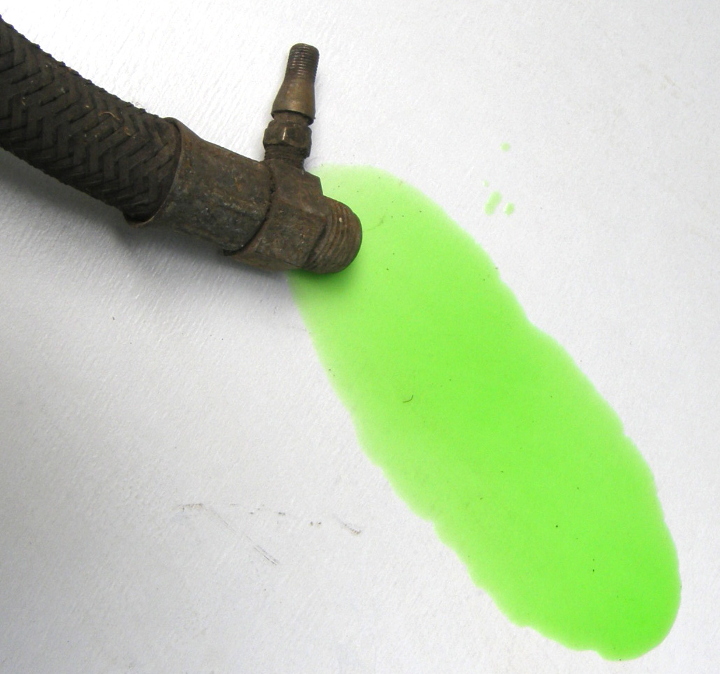 Green fluid - a good sign