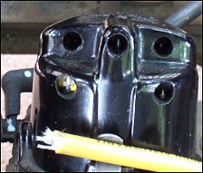 Photo shows distributor cap