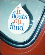 floats on fluid sticker