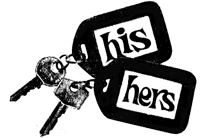 his and hers key rings