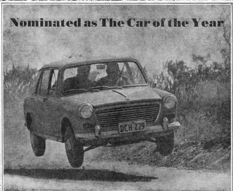 Morris 1100 leaps in the air
