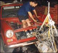 With the engine out, serious work begins!