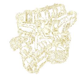 Line drawing of engine