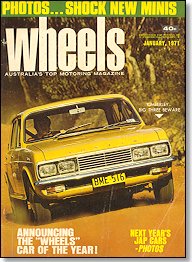 Wheels Magazine Jan 1971 - Yellow Kimberley on cover