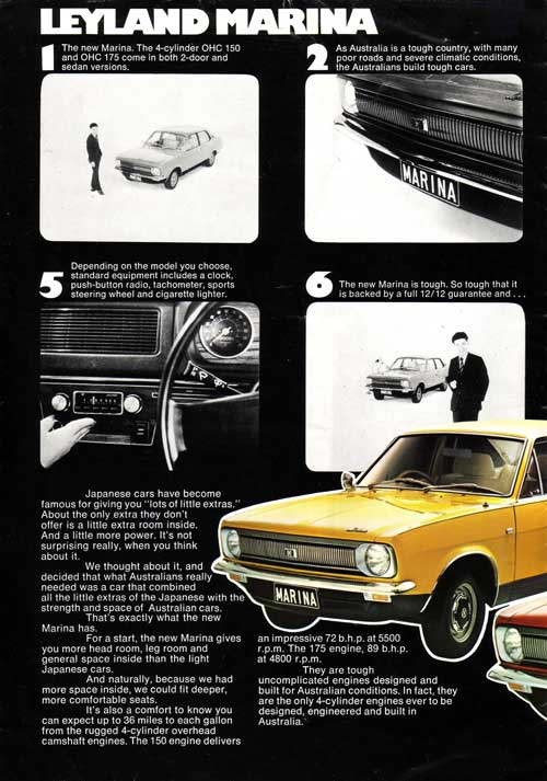 Morris Marina Brochure Page 1