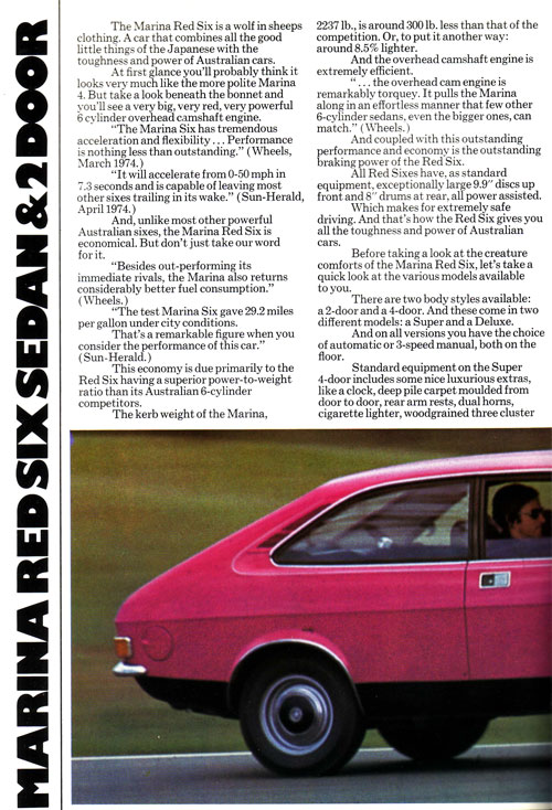 Morris Marina Brochure Page 2